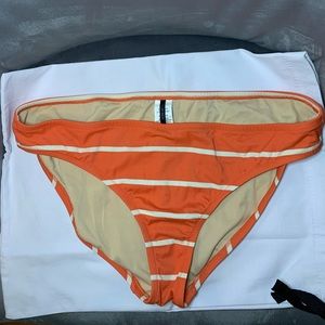 Jcrew orange stripe bikini bottom size L